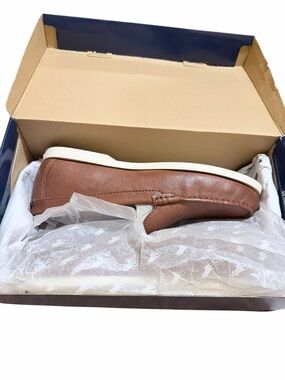 🌼🌟NIB POLO RALPH LAUREN MERTON CALF LEATHER Men's Brown Leather Slip-On Casual
